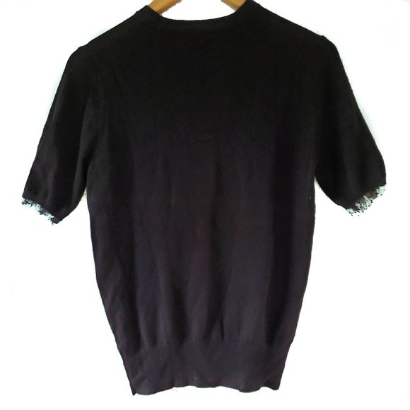 ZARA Knit Lace Short Sleeve Top - XL - Picture 3 of 7